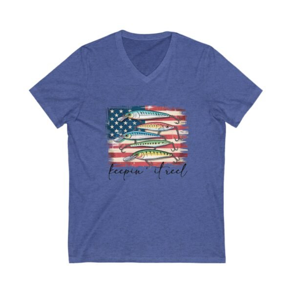 keeping It Real Unisex Jersey Short Sleeve V-Neck Tee - Image 5