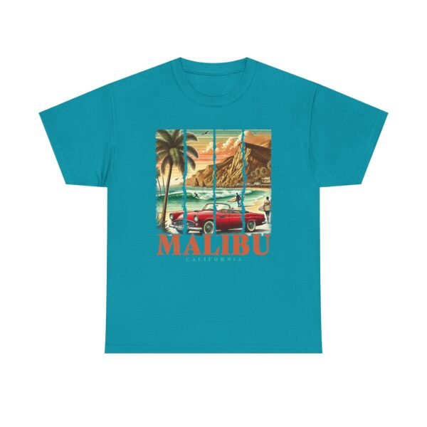 Malibu Vibes Unisex Heavy Cotton Tee, Vintage California T-Shirt, Beachwear, Summer Outing, Casual Wear, Gift for Travelers - Image 37