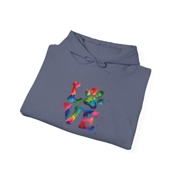 Colorful Paw Print Love Sweatshirt | Unisex Hoodie for Pet Lovers, Animal Rescue Fundraiser, Cozy Gift, Cute & Comfy Wear - Image 39