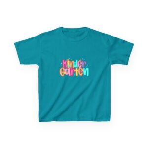 Kids Tee with ‘Kindergarten’ Design, Back to School Shirt, Birthday Gift for Kids, Children’s Apparel, Fun Classroom Outfit