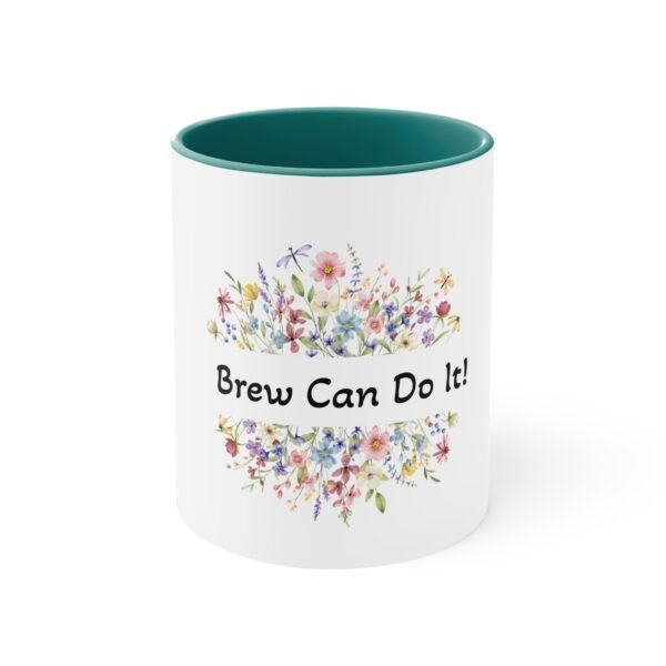 Floral Motivational Coffee Mug - Brew Can Do It!, Gift for Coffee Lovers, Inspirational Tea Cup, Fun Office Mug, Encouraging Drinkware - Image 9