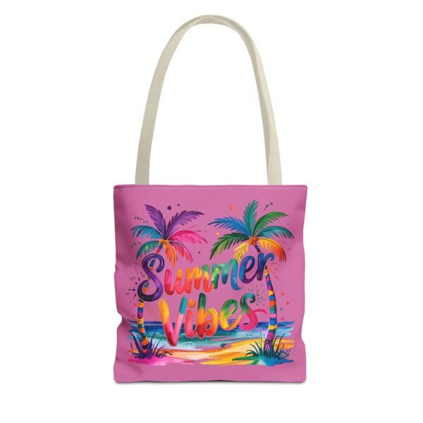 Summer Vibes Tote Bag - Colorful Beach Bag, Fun Gift for Vacation, Shopping, Travel, Eco-Friendly Tote, Summer Accessories - Image 11