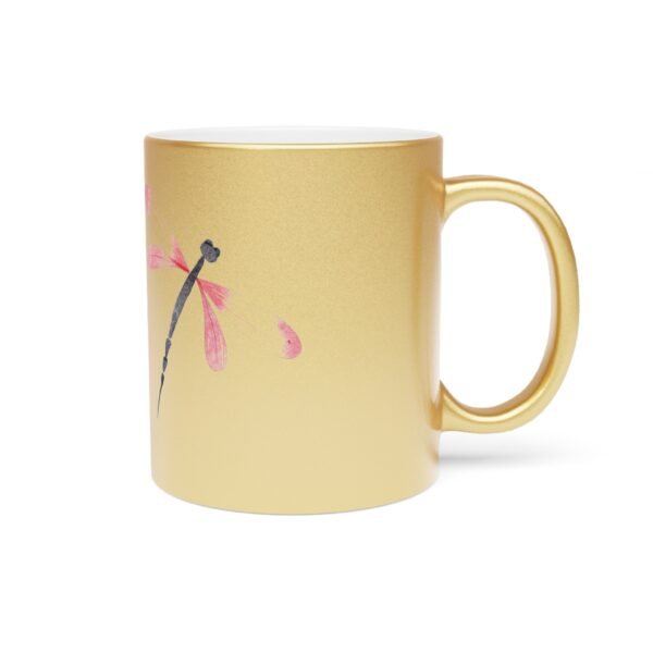 Elegant Dragonfly Metallic Mug | Silver Gold Drinkware, Unique Gift for Nature Lovers, Stylish Home Decor, Mother's Day Gift, [...] - Image 8