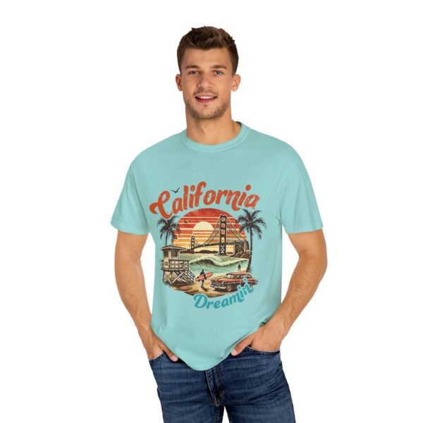 California Dreamin' Unisex Garment-Dyed T-shirt, Vintage Style Tee, Summer Apparel, Beachwear, Travel Gift, Casual Fashion - Image 39