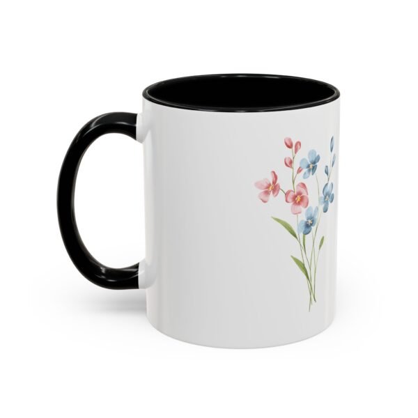 Floral Accent Coffee Mug - Perfect for Cozy Mornings, Gift for Her, Kitchen Decor, Garden Lovers, Mother's Day, Home Birthday Gift - Image 3