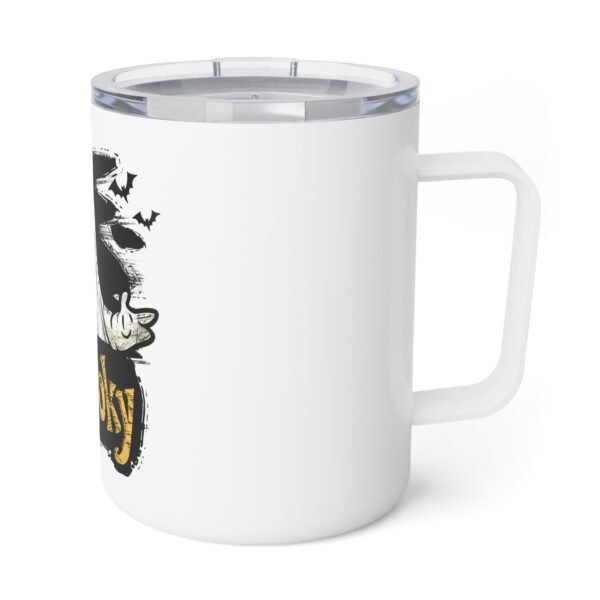 Spooky Insulated Coffee Mug, 10oz | Halloween Travel Cup | Ghost Design | Trick or Treat | Fall Decor | Unique Gift Idea - Image 4