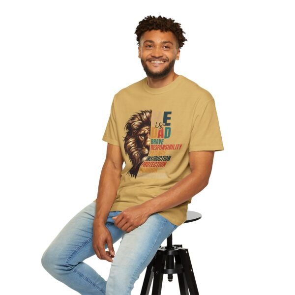 He is Dad Lion Graphic T-Shirt, Father's Day Gift, Unisex Tee, Dad Humor Shirt, Gift for Dad, Warrior Dad Apparel - Image 4