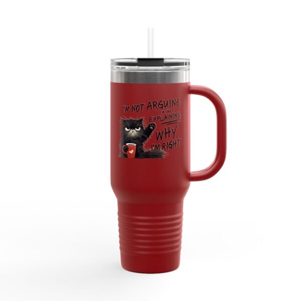 Funny Cat Insulated Travel Mug, 40oz – Perfect for Coffee Lovers, Gifts for Cat Owners, Humor Gifts, Travel Coffee Cup, Vacation Mug - Image 11