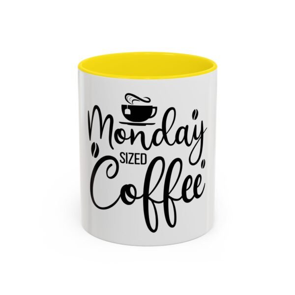 Monday Sized Coffee Accent Mug - Coffee Lover Gift, Funny Mug, Kitchen Decor, Office Coffee Cup, Gift for Her