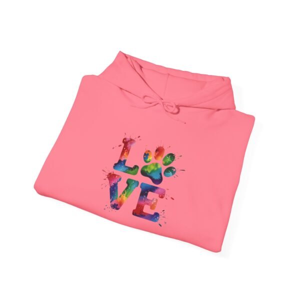 Colorful Paw Print Love Sweatshirt | Unisex Hoodie for Pet Lovers, Animal Rescue Fundraiser, Cozy Gift, Cute & Comfy Wear - Image 51