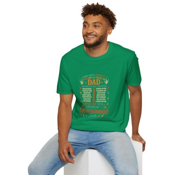 Dad's Rockin' Fatherhood Tour T-Shirt | Unisex Softstyle Tee for Father's Day, Gift for Dad, Family Reunion, Birthday, Dad Humor - Image 5