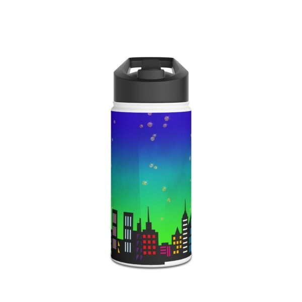 Cityscape Stainless Steel Water Bottle - Colorful Skyline Hydration Flask, Eco-Friendly Travel Mug, Perfect for Outdoors, Gym, and Gifts