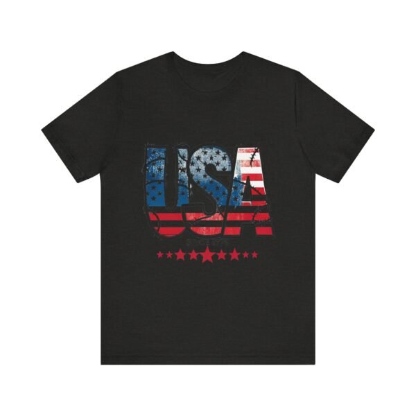 USA Flag Patriotic Tee, Unisex Short Sleeve T-Shirt, Fourth of July Gift, Americana Apparel, Casual Summer Shirt - Image 13