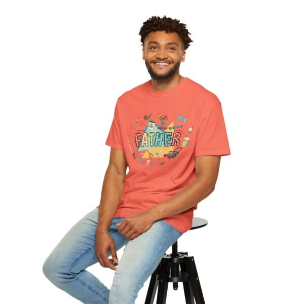 Father's Day Garment-Dyed T-Shirt, Unisex Tee for Dad, Unique Father's Day Gift, Casual Wear, Dad's Special Day Apparel - Image 4