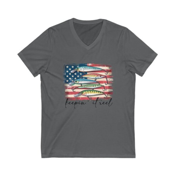 keeping It Real Unisex Jersey Short Sleeve V-Neck Tee - Image 7