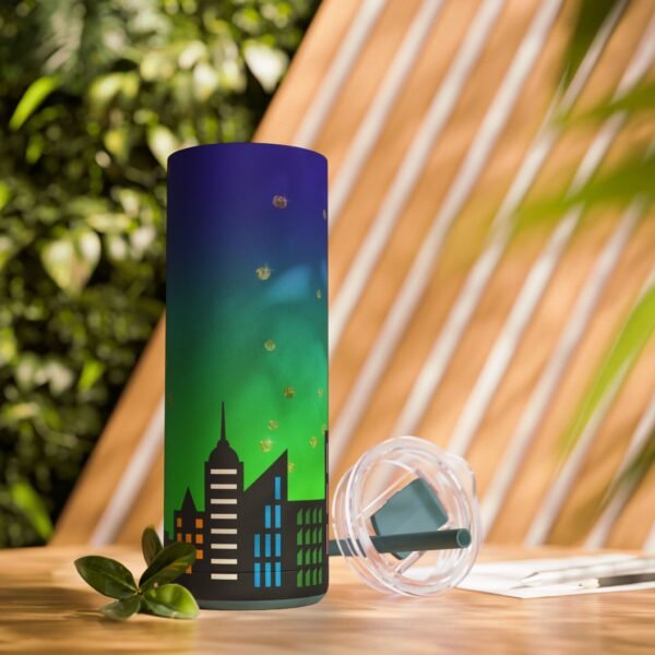 City Skyline Matte Tumbler, 20oz, Perfect for Urban Lovers, Travel, Parties, Gifting, Eco-Friendly Drinkware - Image 6