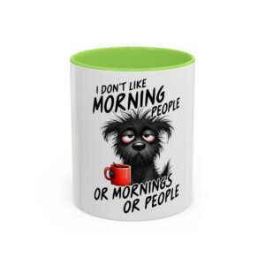 Colorful Coffee Mug for Morning Haters, Funny Gifts for Coffee Lovers, Cute Mug for Pet Owners, Unique Holiday Gift, Humor Mug