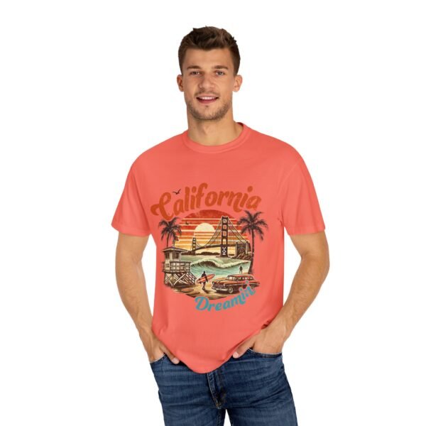 California Dreamin' Unisex Garment-Dyed T-shirt, Vintage Style Tee, Summer Apparel, Beachwear, Travel Gift, Casual Fashion - Image 27