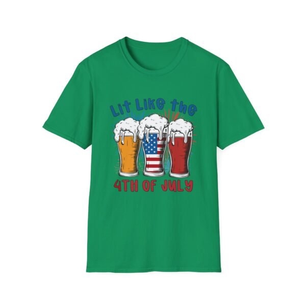 Lit Like the 4th of July Unisex Softstyle T-Shirt, Patriotic Tee, Summer Celebration Shirt, Gifts for Independence Day, Fun BBQ Apparel - Image 25