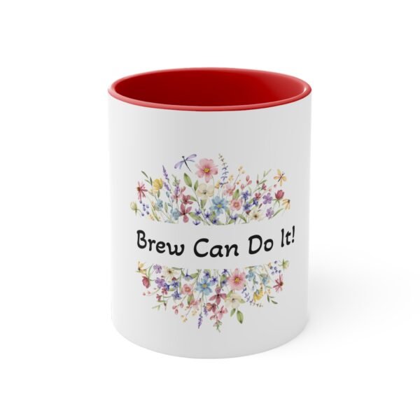 Floral Motivational Coffee Mug - Brew Can Do It!, Gift for Coffee Lovers, Inspirational Tea Cup, Fun Office Mug, Encouraging Drinkware - Image 5