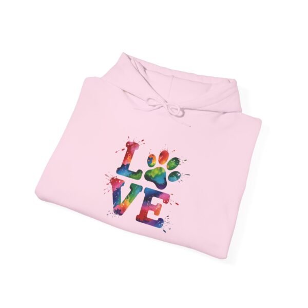 Colorful Paw Print Love Sweatshirt | Unisex Hoodie for Pet Lovers, Animal Rescue Fundraiser, Cozy Gift, Cute & Comfy Wear - Image 43