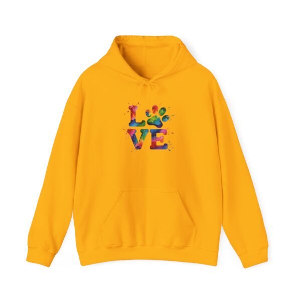 Colorful Paw Print Love Sweatshirt | Unisex Hoodie for Pet Lovers, Animal Rescue Fundraiser, Cozy Gift, Cute & Comfy Wear - Image 20