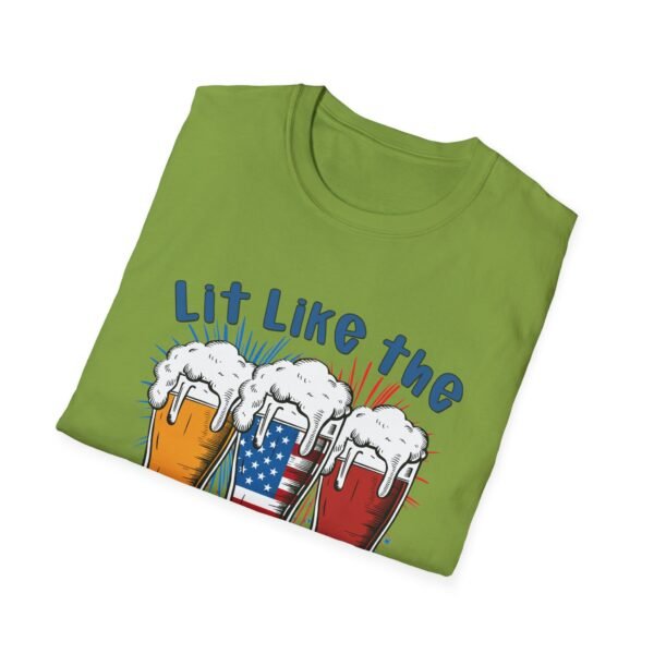 Lit Like the 4th of July Unisex Softstyle T-Shirt, Patriotic Tee, Summer Celebration Shirt, Gifts for Independence Day, Fun BBQ Apparel - Image 24