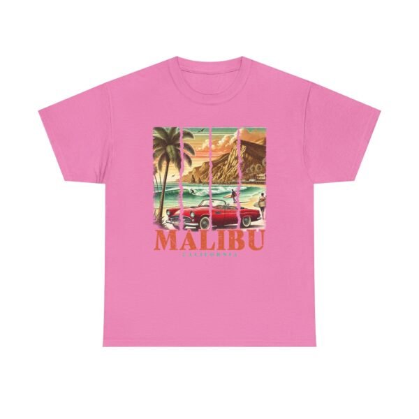 Malibu Vibes Unisex Heavy Cotton Tee, Vintage California T-Shirt, Beachwear, Summer Outing, Casual Wear, Gift for Travelers - Image 49