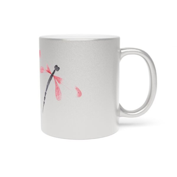 Elegant Dragonfly Metallic Mug | Silver Gold Drinkware, Unique Gift for Nature Lovers, Stylish Home Decor, Mother's Day Gift, [...] - Image 3