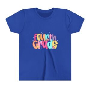 Fourth Grade Youth Short Sleeve Tee, Kids T-Shirt, Back to School Outfit, Fun Grade Shirt, Birthday Gift, Classroom Wear