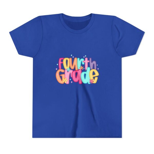 Fourth Grade Youth Short Sleeve Tee, Kids T-Shirt, Back to School Outfit, Fun Grade Shirt, Birthday Gift, Classroom Wear