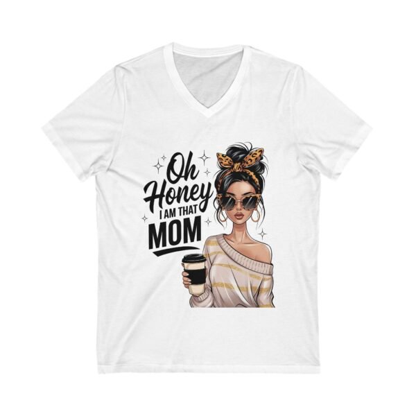 RML Oh Honey, I Am That Mom Infinity Love V-Neck Tee - Cute Sister Shirt, Gift for Sisters, Family Reunion Apparel, Birthday Gift, Infinity Symbol Design - Image 5