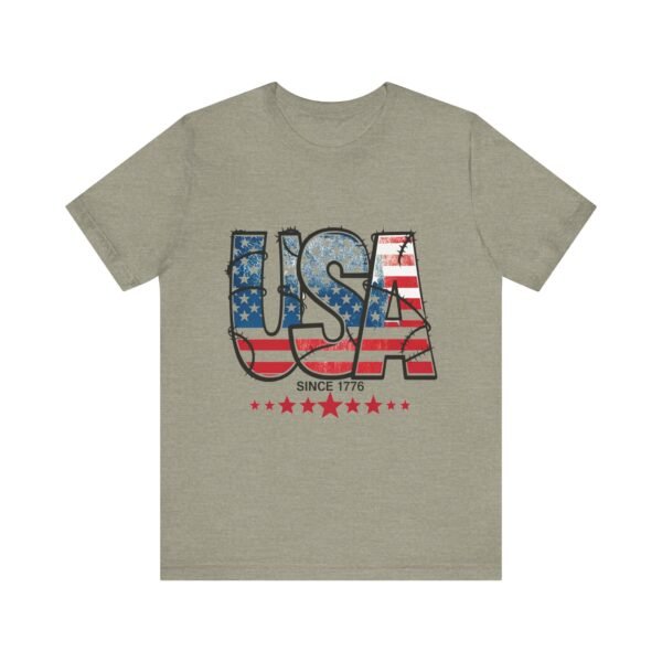USA Flag Patriotic Tee, Unisex Short Sleeve T-Shirt, Fourth of July Gift, Americana Apparel, Casual Summer Shirt - Image 17