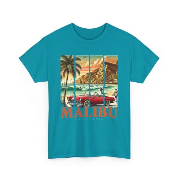 Malibu Vibes Unisex Heavy Cotton Tee, Vintage California T-Shirt, Beachwear, Summer Outing, Casual Wear, Gift for Travelers - Image 39