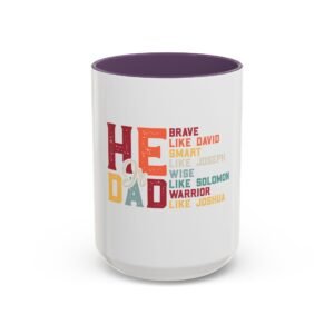 Dad Motivation Coffee Mug – Brave Wise Smart Inspired Gift for Father’s Day, Birthday, or Any Occasion, Fun Quote Drinkware