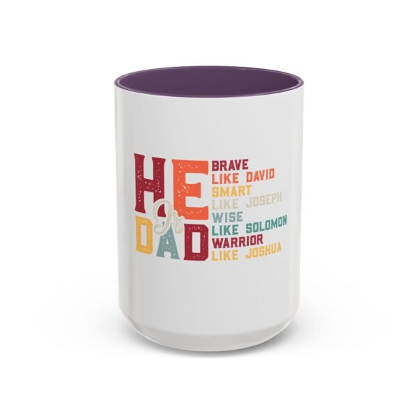 Dad Motivation Coffee Mug – Brave Wise Smart Inspired Gift for Father's Day, Birthday, or Any Occasion, Fun Quote Drinkware