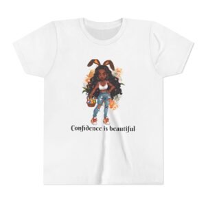 Confident Youth Tee – Confidence is Beautiful, Cute Kids Shirt, Positive Vibes Tee, Inspirational Youth Apparel