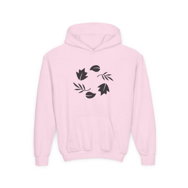 Youth Leaf Print Hooded Sweatshirt - Cozy Autumn Vibes, Perfect for Fall, Nature Lovers, Casual Wear, Warmth - Image 13