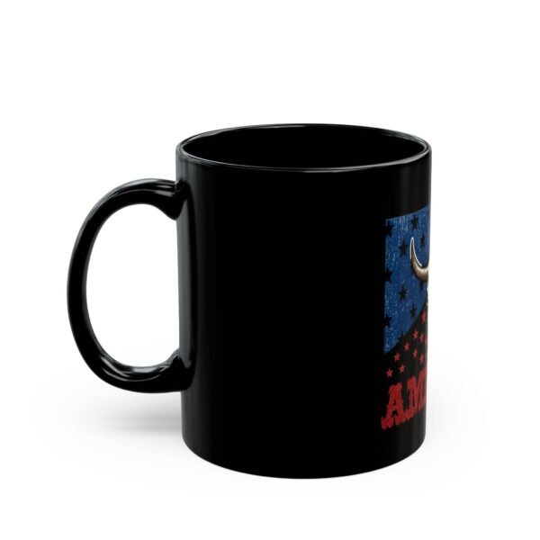 Patriotic Mug black ceramic, Independence Day and Memorial Day. - Image 3