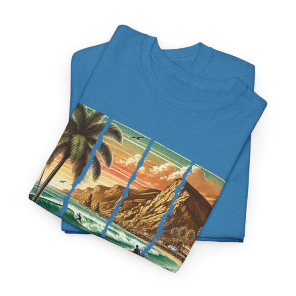 Malibu Vibes Unisex Heavy Cotton Tee, Vintage California T-Shirt, Beachwear, Summer Outing, Casual Wear, Gift for Travelers - Image 4