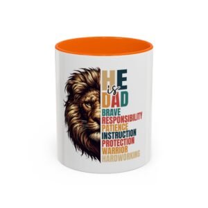 Dad-Themed Accent Coffee Mug: Perfect Gift for Father’s Day, Birthday, or Everyday Appreciation, Unique Design, Coffee Lover’s Must-Have