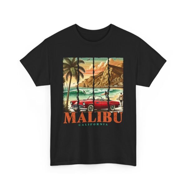 Malibu Vibes Unisex Heavy Cotton Tee, Vintage California T-Shirt, Beachwear, Summer Outing, Casual Wear, Gift for Travelers - Image 19