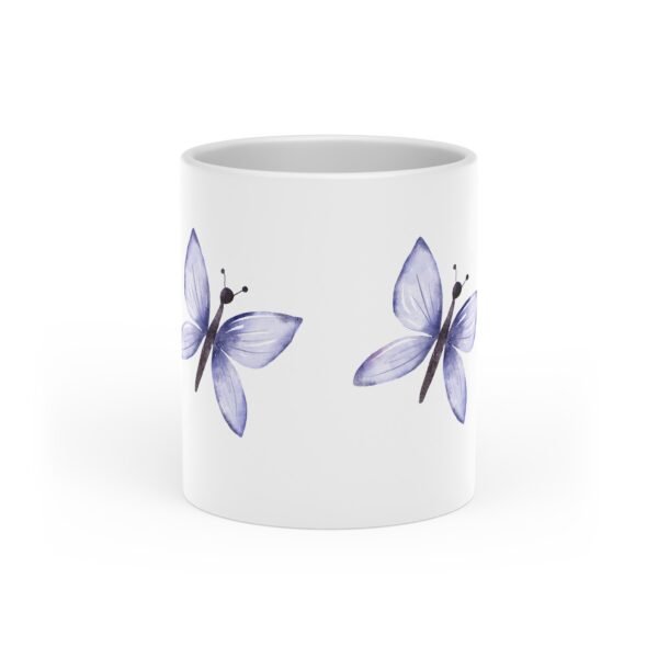Delicate Butterfly Heart-Shaped Mug, Perfect Gift for Nature Lovers, Birthday, Valentine's Day, Home Decor, Coffee Lover's Essential