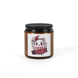 Stay Spooky Scented Soy Candle | Halloween Candle, Cute Ghost Decor, Cozy Home Fragrance, Gift for Witch Lovers, Spooky Season