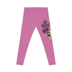 RML Oh Honey, I Am That Mom Legging | Stylish Women’s AOP Fitness Pants, Casual Wear, Workout Gear, Athletic Leggings, Gift for Sisters
