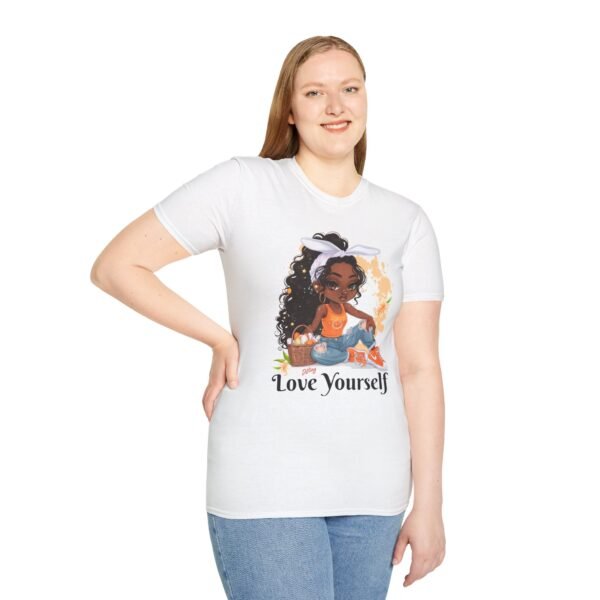 Love Yourself Unisex Softstyle T-Shirt, Motivational Tee, Empowerment Shirt, Gift for Her, Self-Love Apparel, Positive Vibes Clothing - Image 5