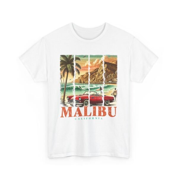 Malibu Vibes Unisex Heavy Cotton Tee, Vintage California T-Shirt, Beachwear, Summer Outing, Casual Wear, Gift for Travelers - Image 15