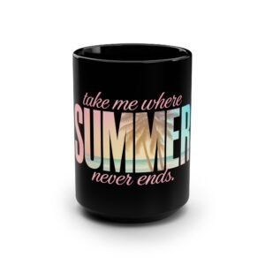 Summer Vibes Mug, Travel Coffee Cup, Gift for Beach Lovers, Vacation Reminder, Fun Kitchen Decor