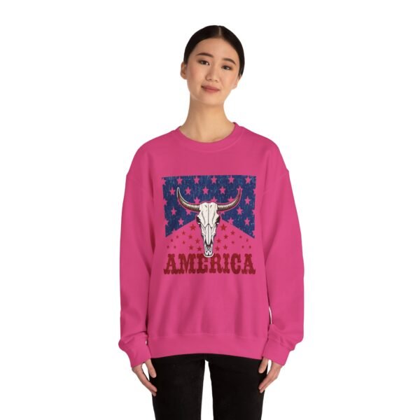 Patriotic Unisex Crewneck Sweatshirt - Americana Style, Cozy Layer, Perfect for BBQs, Fourth of July, Family Gatherings, Casual Wear - Image 4