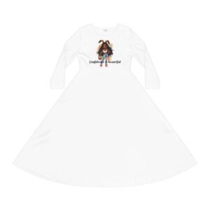 Confidence Is Beautiful Dance Dress, Long Sleeve Dress, Women’s Dance Attire, Gift for Dancers, Celebration Outfit